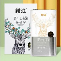 江西贛江茶油物理壓榨5L鐵桶裝 禮盒裝食用茶籽油